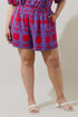 Rory Abstract Clermont Sugarbag Linen Shorts Curve